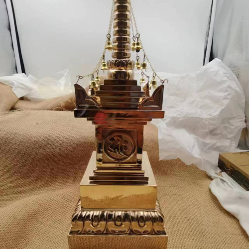 密教法具 宝篋印塔 仏教美術 弘法大師 真鍮製vajra29cm その他アート 