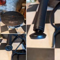 アメリカンヴィンテージな家/ 油圧式 高さ調整可能 ローテーブル/ ケーブルドラム ラウンドテーブル（丸形） #テーブル 9枚目の画像