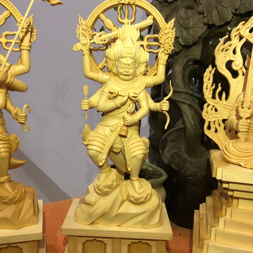 五大明王像一式 仏壇仏像 不動明王 大威德明王 金剛夜叉明王 軍茶利明 