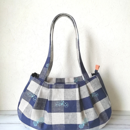 ミナペルホネン ハンドメイド 巾着付き トートバッグ ショルダーベルト