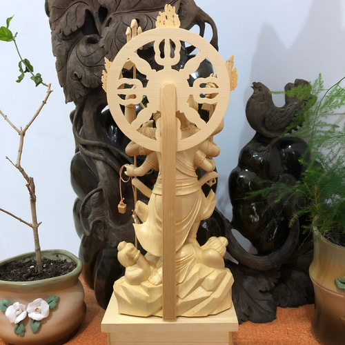 最新作 総檜材 木彫仏像 仏教美術 精密細工 仏師で仕上げ品 切金 最新作 総檜材 木彫仏像 仏教美術 精密細工 仏師で仕上げ品 切金