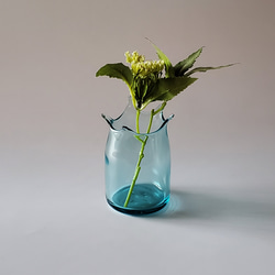 【再販】みずいろ ミルククラウンの花瓶 Re-glass リグラス 6枚目の画像