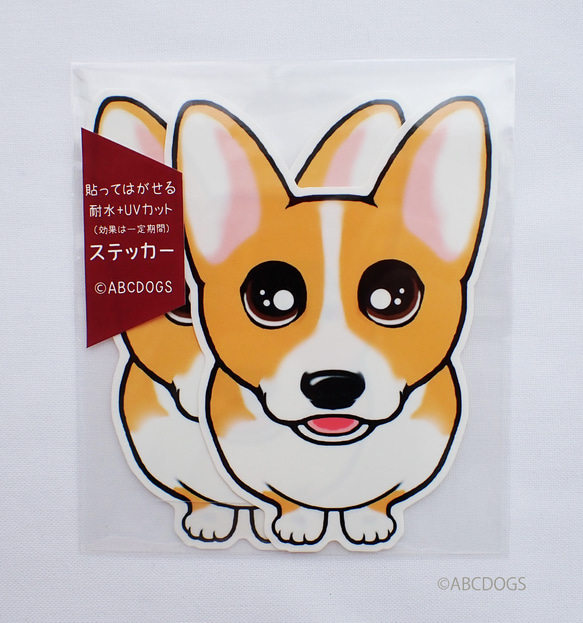 Corgi ABCDOGS 帶 2 個高度防風雨貼紙 第1張的照片