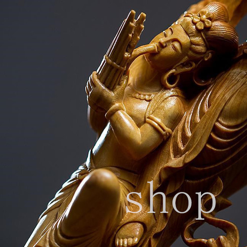 MD322【極上の木彫】仏教工芸品 総柘植材 観音像 木彫り極上品 MD322【極上の木彫】仏教工芸品 総柘植材 観音像 木彫り極上品