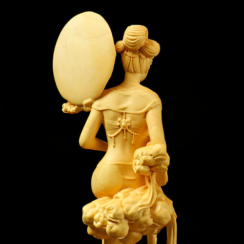 中国古美術品　マンモス　極上 彫刻　美人像437g 中国古美術品 マンモス 極上 彫刻 美人像437g