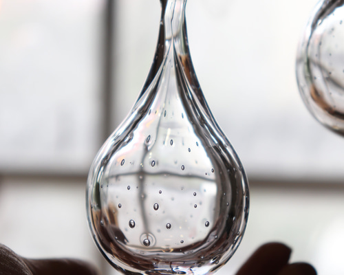 ☆オーナメントガラス 水泡 クラゲデザイン 置物 2個セット a0410