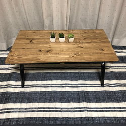 幅800✖️奥行き535】アンティーク風・折りたたみ式ローテーブル