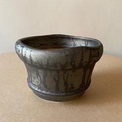 黒釉ゆらゆら植木鉢#145【植木鉢】【プランター】【plant pot】 2枚目の画像