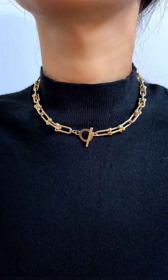 UBC choker necklace（gold） 2枚目の画像