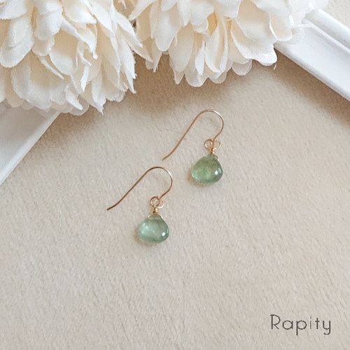 14kgfドットグリーンカイヤナイト新緑ピアス/イヤリング 【公式通販】