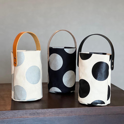 浴衣バッグにも！ ドットバケツバッグ ミニサイズ 本体　スマホポシェット　ミニポシェット　全3色　カスタマイズ可 3枚目の画像