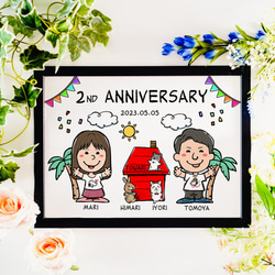 似顔絵 結婚記念日・２名 8枚目の画像