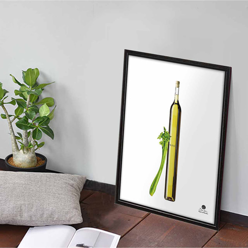 超スタイリッシュワイン ポスター A4 アートポスター 結婚祝い 新築