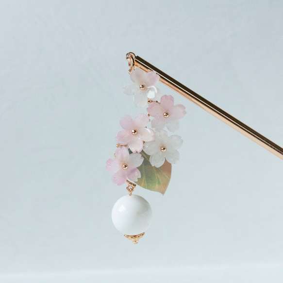 色が選べる 桜の枝 かんざし ヘアアクセサリー 髪飾り 簪 桜