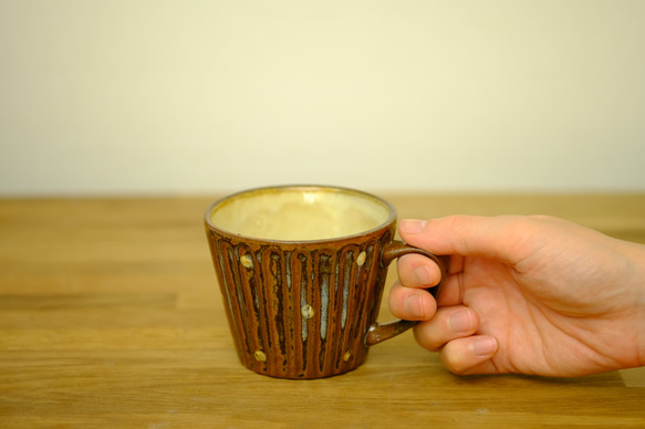 福岡県小石原焼　翁明窯元　マグカップ（MA0577） 4枚目の画像