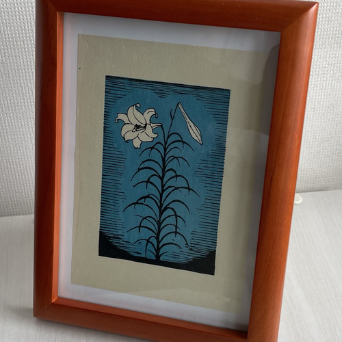 百合の夜 / 木版画 版画 atelier octave 通販 14328570｜Creema