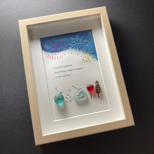Sea wreathe』❀yufa シーグラスアート ❀瀬戸内海の小さな島で