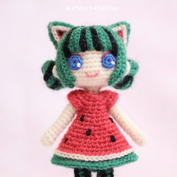 赤×緑のネコミミスイカちゃん♪ 5枚目の画像