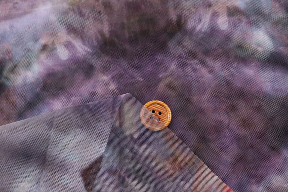 チュールニットプリント生地　ぼかし柄　紫系　（約115ｃｍ×約50ｃｍ）　【ハンドメイドのための小さな布】　p2041 3枚目の画像