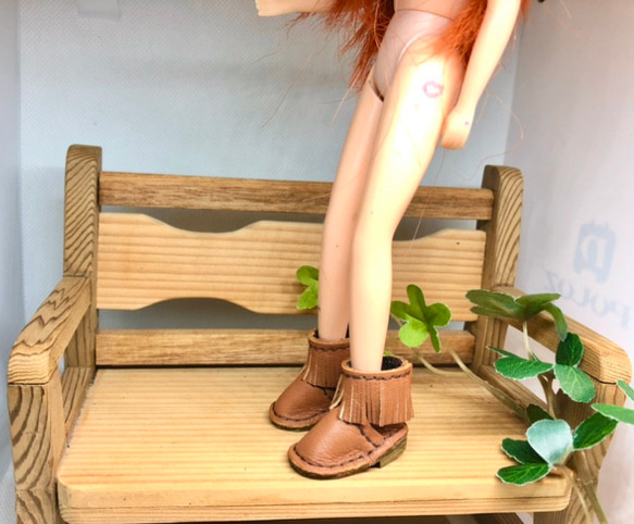 森き　ショートフリンジブーツ　ウエスタン　miniature boots. 5枚目の画像
