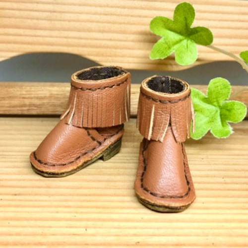 森き ショートフリンジブーツ ウエスタン miniature boots