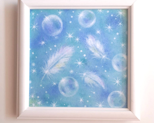 守護天使原画1点物パステル画値下げしました。