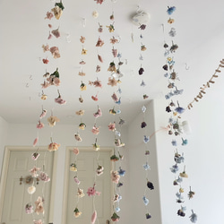 No45 ゆるふわパステルカラー♡フラワーガーランド flower curtain 