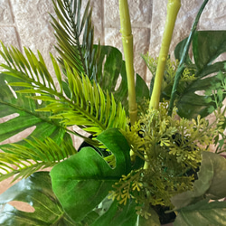 光触媒　人工観葉植物　ウォールグリーン　フェイク　フラワー　シーグレープモンステラ中 4枚目の画像
