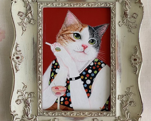 猫 絵画 アート ニャンコ ネコ イラスト 動物画 インテリア かわいい