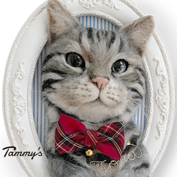 うちの子オーダー2025【オーダーメイド例_寅さん】羊毛フェルト、ペットメモリアル2025、オーダーメイド、虹の橋 2枚目の画像