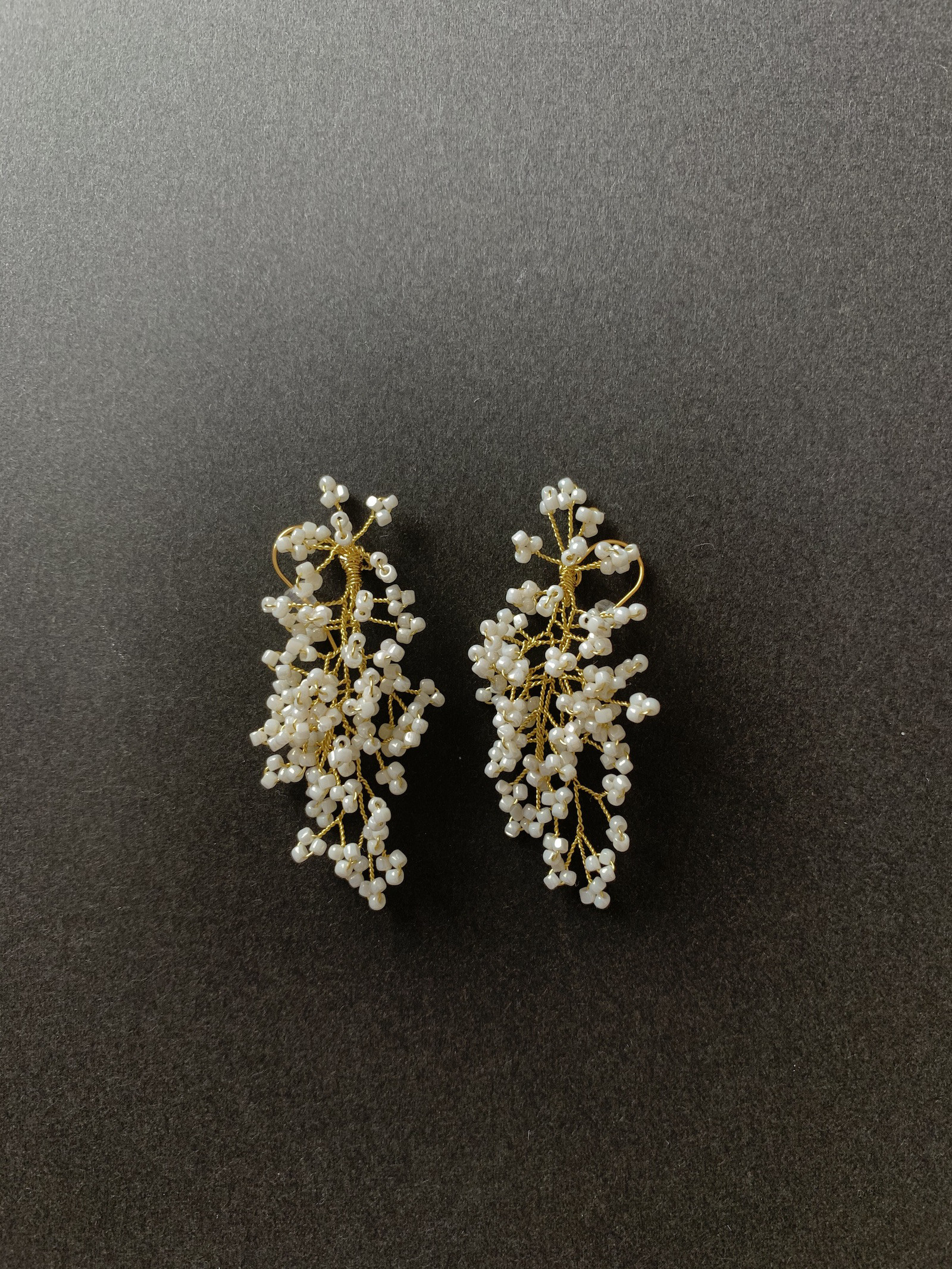 -040/ワイヤービーズピアス