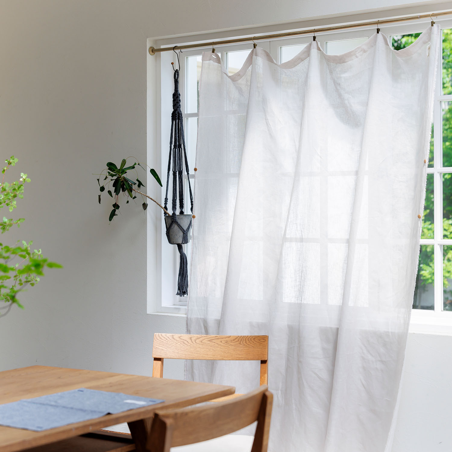 自然素材 リネン 麻 100％ カーテン「エブリミスト」 カーテン