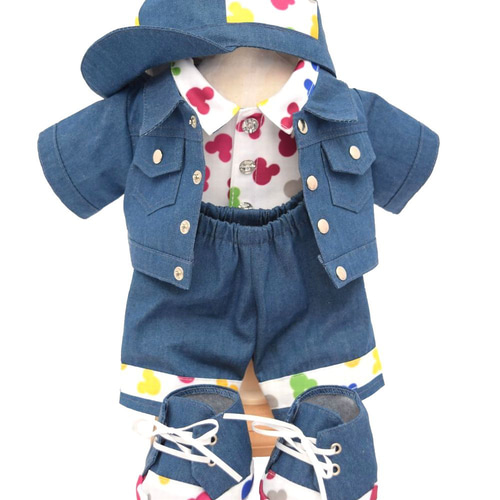 ダッフィー 服 コスチューム アイコンデニムセット 本体無 Sサイズ用