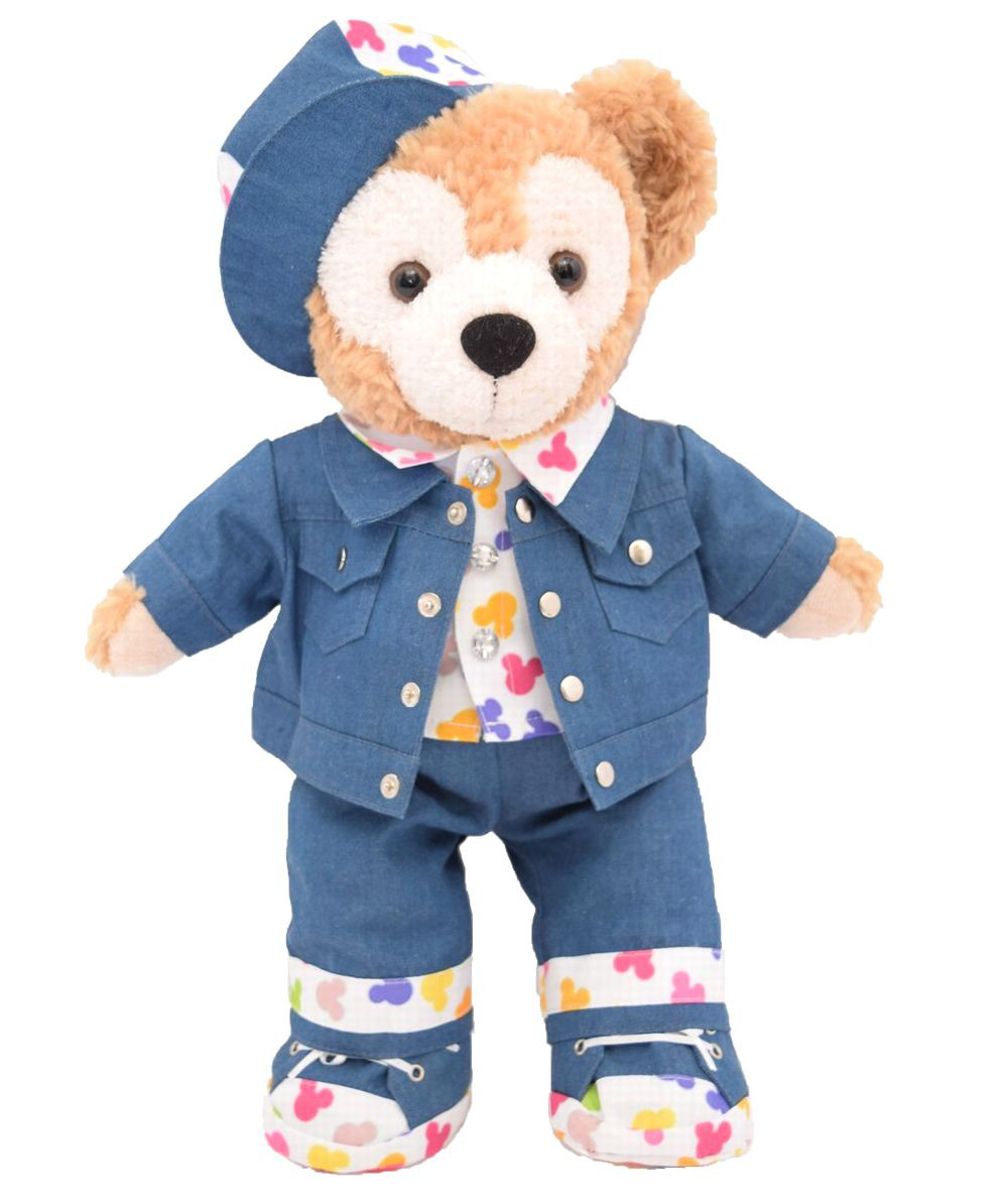 ダッフィー デニム　コスチューム　ぬいぐるみ デニムコスチュームシリーズ『ダッフィー＆フレンズ ぬいぐるみ