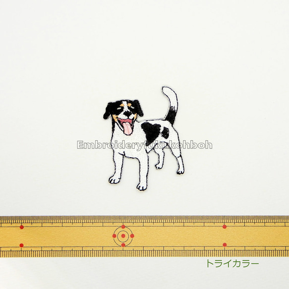 ジャックラッセルテリア　刺繍ワッペン　犬ワッペン　 7枚目の画像