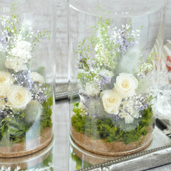 ✽やさしく寄り添う✽モダンなお供え花【funeral glass flower 〜white～ 】 12枚目の画像