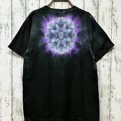 Hippies Dye☆Ｔシャツ Mサイズ タイダイ曼荼羅　ブラック HD16-97 3枚目の画像