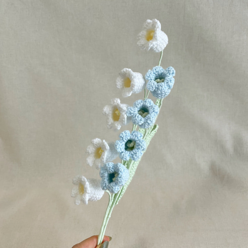 選べる6色】編み物のお花｜すずらん アートフラワー sui-sui