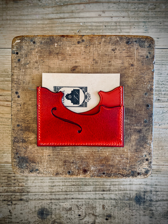 手縫いの革のパスケース（カードケース）『GRINDENKO Topolino30』 5枚目の画像