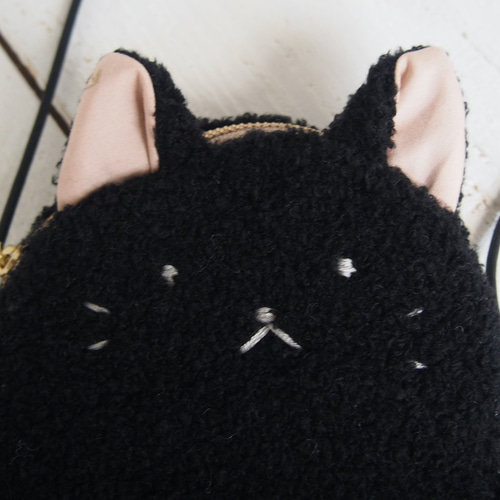 送料無料 黒ねこちゃん ぬいぐるみポシェット ポシェット 送料無料 黒ねこちゃん ぬいぐるみポシェット ポシェット