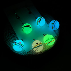 暗闇で光る！レトロかわいいヨーヨーピアス・イヤリング　選べるカラー　蓄光　水風船 13枚目の画像