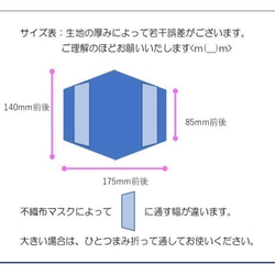 【おしゃれ不織布マスクカバー】北欧風モチーフ リーフ&フラワー(リーフ） 普通/小さめサイズ用  YFC602 8枚目の画像