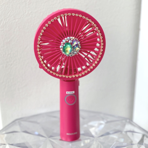 デコハンディファン ハンディーファン 扇風機 ストーン ビジュー デコ