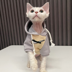 猫服　コスプレ運動服　フード付きパーカー お散歩 犬　猫　用品 1枚目の画像