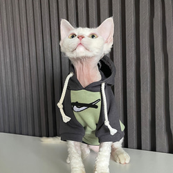 猫服　コスプレ運動服　フード付きパーカー お散歩 犬　猫　用品 3枚目の画像