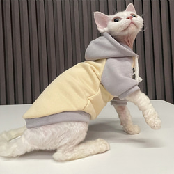 猫服　コスプレ運動服　フード付きパーカー お散歩 犬　猫　用品 5枚目の画像