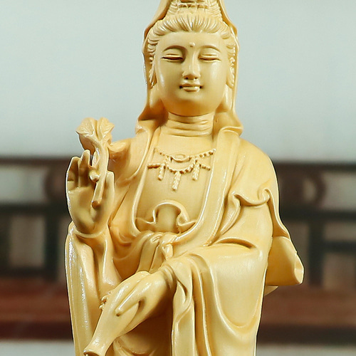 極上品 仏教美術 彫刻仏像 御龍観音 観音像 観音菩薩 仏教供養仏 木彫