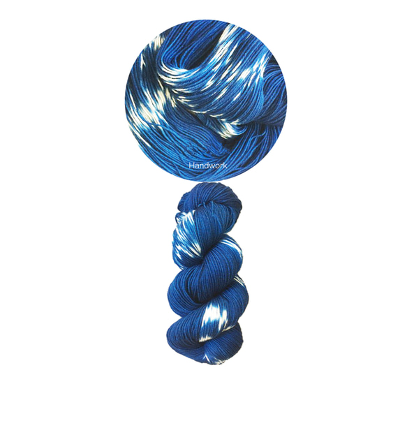 藍染絞り染腕輪円股純綿銅鉤日系藍染手紐カップル 11枚目の画像