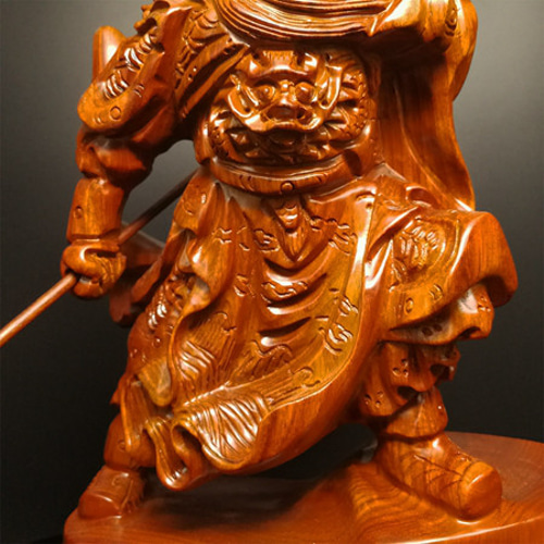 黄楊木彫 関公武財神像 工芸品 置物 免運木雕關公武財神像黃楊木雕刻工藝手工藝品家居關二爺人物擺件