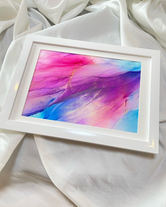 送料無料】アルコールインクアート 原画 絵 A4 抽象画 絵画 ART WORK  